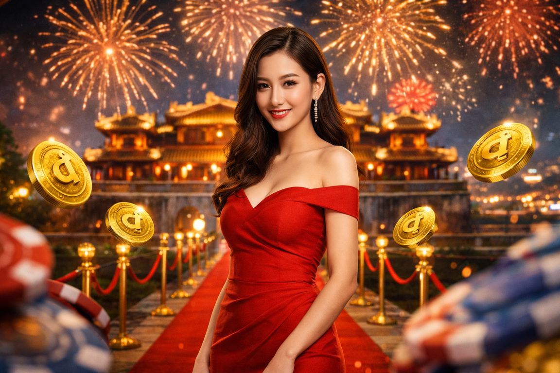 Không khí lễ hội cá cược thể thao tại Huế với ánh đèn rực rỡ