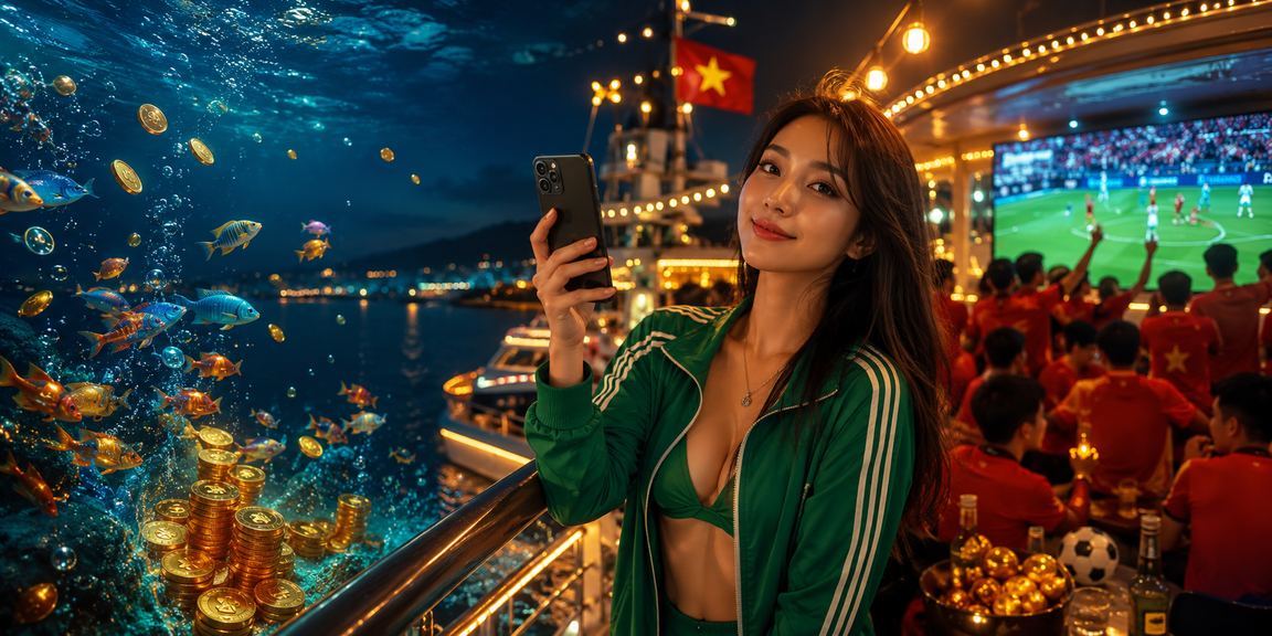 Người chơi dùng ứng dụng casino trên điện thoại tại bãi biển Phú Quốc